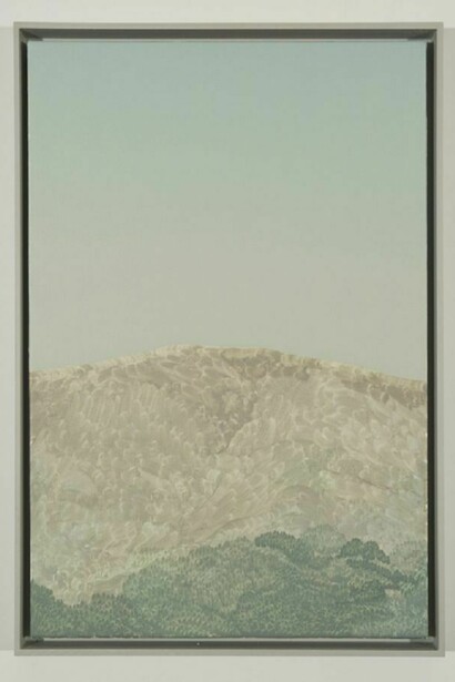 Jake Longstreth, Particulate Matter #18, 2013, oil on canvas with artist frame, 19 by 15 inches