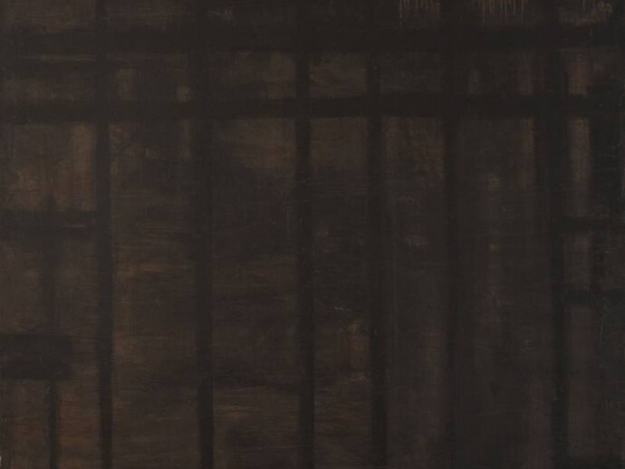 Piero Pizzi Cannella, Nord-Nordovest, 1987, 150 x 150 cm, olio su tela, dettaglio