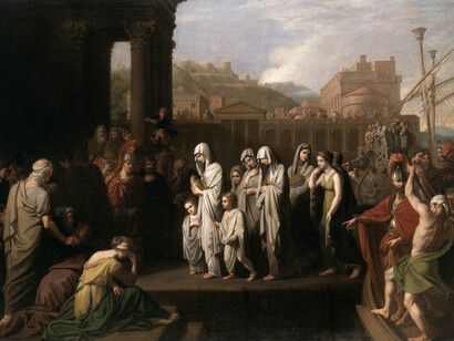 Agrippina a Brindisi con le ceneri di Germanico