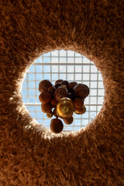 Monica Ventura, Desde aquí un lugar, vista de exhibición. Cortesía de la Pinacoteca
