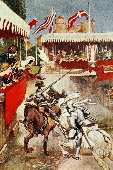 Illustrazione originale dalle favole del re Artù 