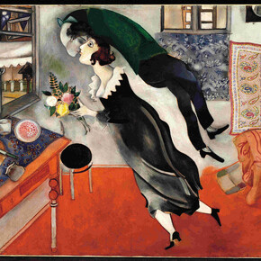 Marc Chagall Il compleanno 1915, olio su cartone The Museum of Modern Art, New York. Acquired through the Lillie P. Bliss Bequest, 1949 © 2014. Digital image, The Museum of Modern Art, New York/Scala, Firenze © Chagall ®, by SIAE 2014