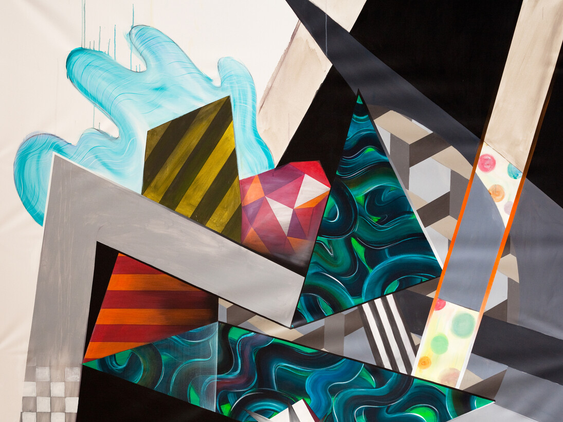 Athier, The Cut 2, 2014, Acrylic on canvas, 200 x 220 cm