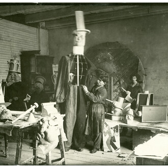 Photograph of rehearsals of The Bolt, 1931, Courtesy of GRAD and St Petersburg State Museum of Theatre and Music 
