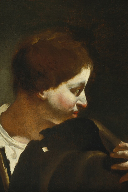 Giovanni Battista Piazzetta
Italian, 1682‒1754
Shepherd Boy with Hat and Staff
ca. 1720–40
Oil on canvas
18 x 15 in. (45.7 x 38.1 cm)
Sidney and Lois Eskenazi Museum of Art