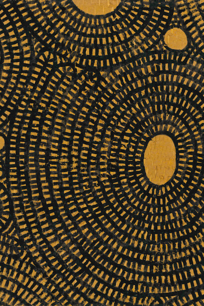 Heide, carbon ink, newspaper on recycled cardboard, Mark Weighton, 2020       
      