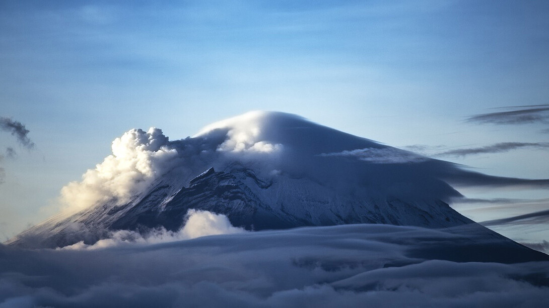 Vista del volcán Popcatépetl, Puebla, México