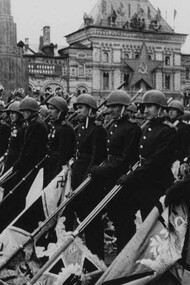 A division of the Soviet army marching in WW2