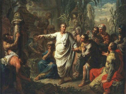 Martin Knoller (1725-1804). "Cicerone scopre la tomba di Archimede" 
