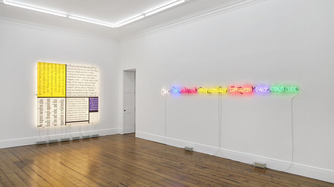 Joseph Kosuth, The question, exhibition view. Courtesy of Sprüth Magers