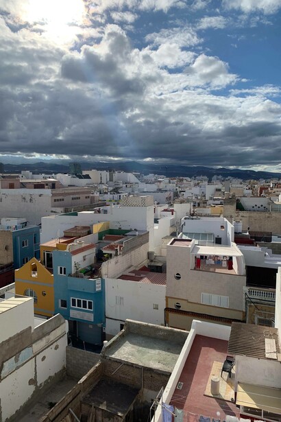 Tetti bianchi e colorati a Gran Canaria, Spagna