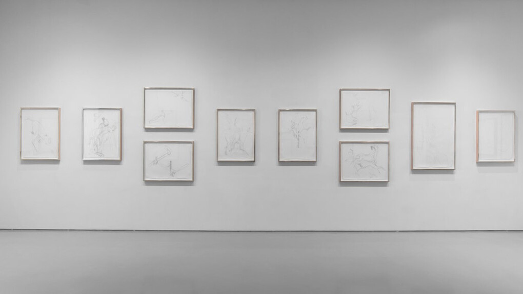 Bruce Nauman, Begin again, exhibition view. Courtesy of Sperone Westwater Gallery