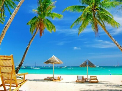 A relaxing beach in Goa