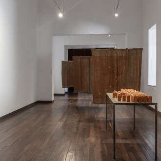 M’barek Bouhchichi, Les mains des poètes, exhibition view. Courtesy of Fondation H