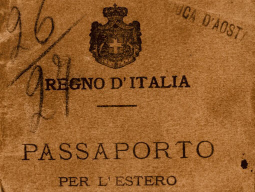 An old Italian passport