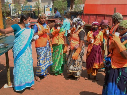 DDS distribution of ragi porridge during COVID © DDS