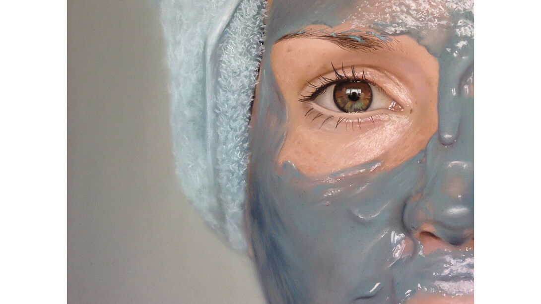 Oliver Jones, Untitled, 2015, pastel on paper, 47 x 47 cm