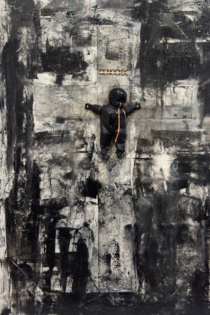 Andrea Musto, Genocide (dettaglio), 2026. Cortesia di Spazio Mu.Ro