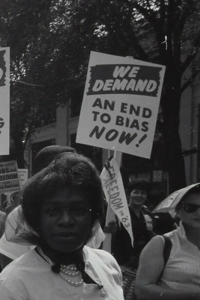 Demanding the government to end school bias, Washington, D.C, USA, 1963