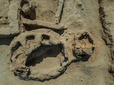 Fornaci per la produzione della ceramica accanto a muro di cinta. Per le immagini si ringrazia il Ministero degli Esteri