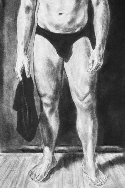 John MacConnell, Diptych no. 3: part 2 (detail), 2025. Courtesy of Childs Gallery