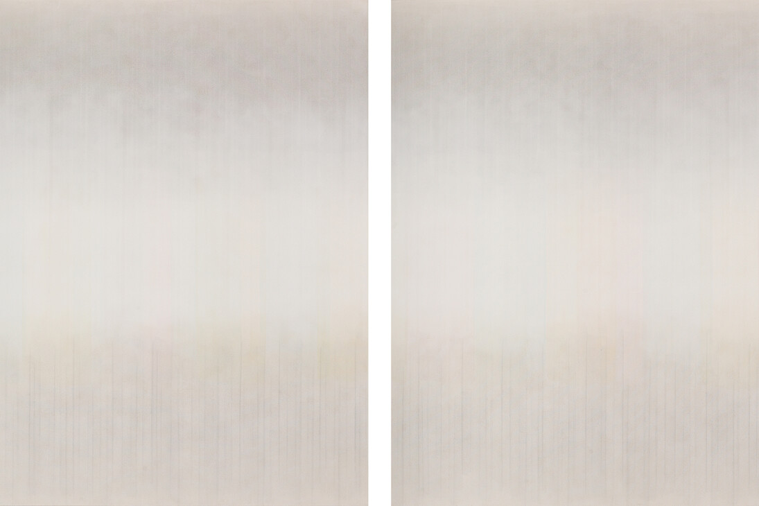 Shen Chen, Untitled No.11023-07, 2007, Acrylic on canvas, Diptych, 157 x 284 cm (62 x 112 in.) 