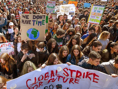Demonstrations for the global climate emergency in Rome