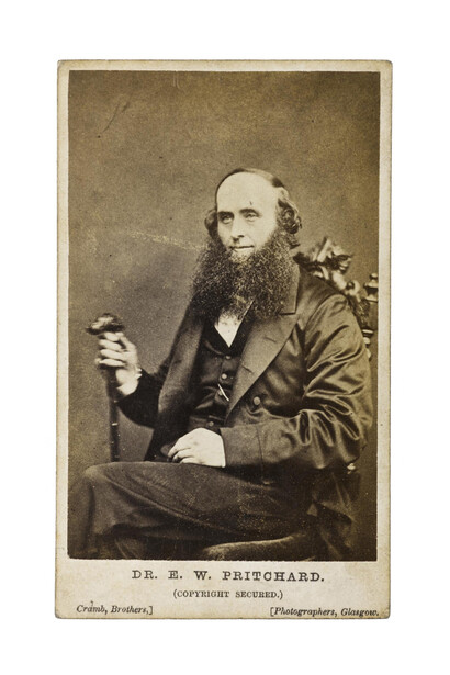 Part of The Howarth-Loomes Collection, Carte-de-visite of 'Dr E W Pritchard', by Cramb Brothers, Glasgow © National Museums Scotland 