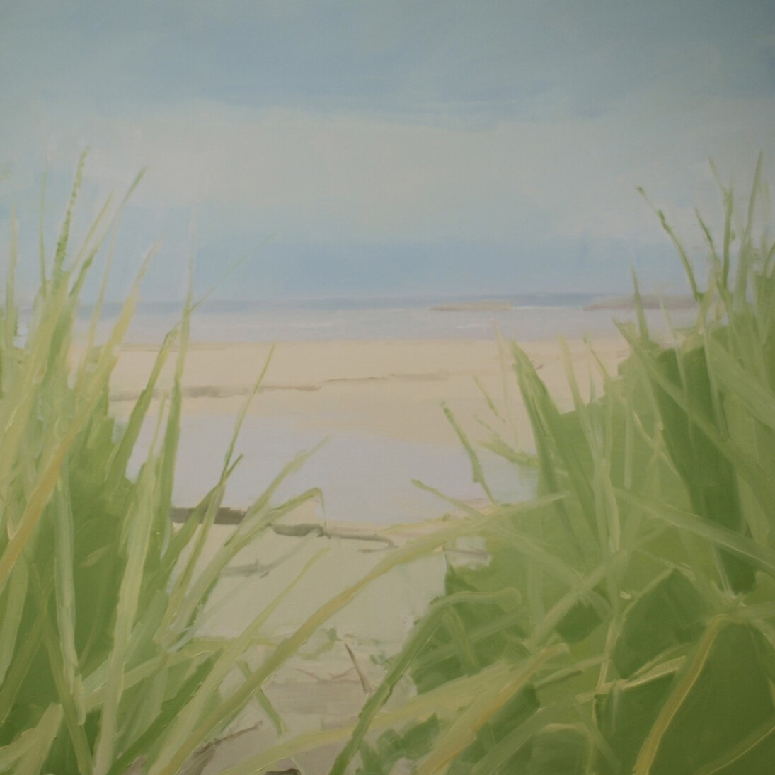 Sara MacCulloch, Beach Grass Path, 2014, Oil on canvas, 40 x 40 in.