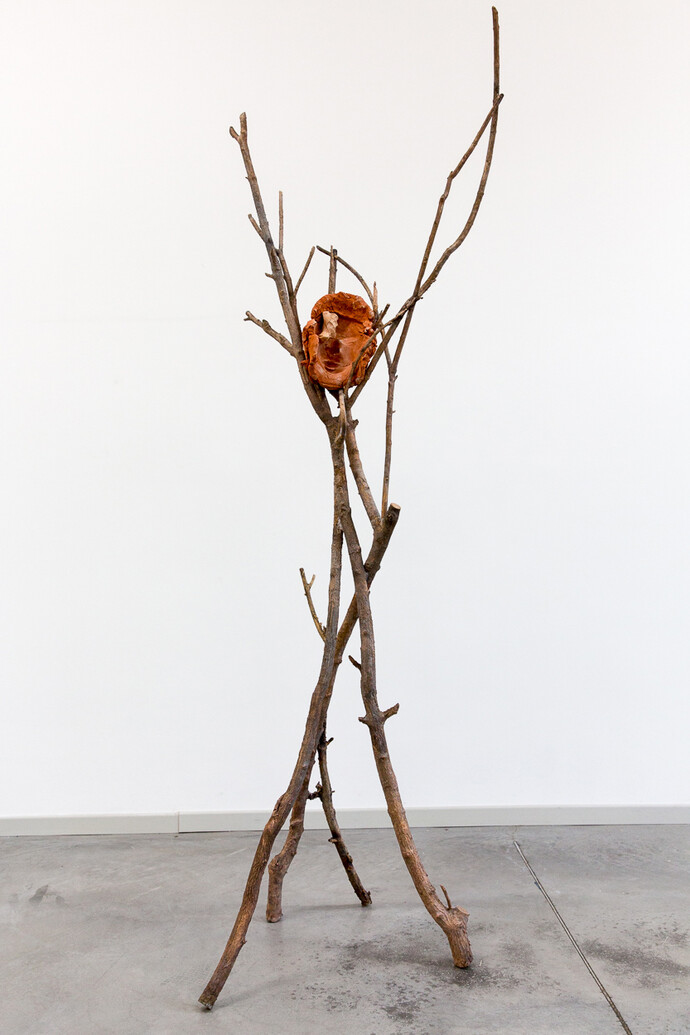 Giuseppe Penone, Terra su terra - Volto (Earth on Earth - Face), 2014, Bronze, terracotta, 93-11/16 x 35-3/8 x 27-1/2 in. 238  x 90 x 70 cm
