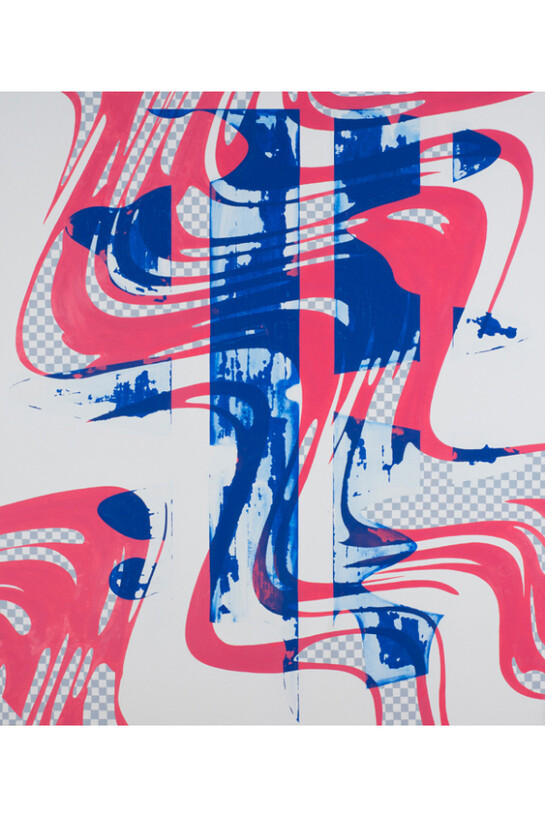 Shirley Kaneda, Sanguine Apathy, 2014, 72 x 64 inches, 182 x 162 cm, Acrylic and Oil on Linen
