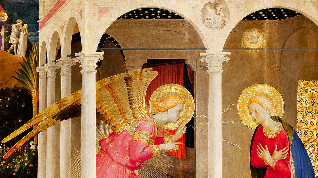 Beato Angelico, Annunciazione, 1433-1434, tempera su tavola (194x194 cm), Museo Diocesano di Cortona (AR)