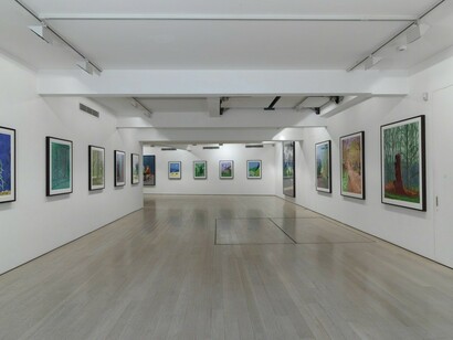 David Hockney. Digital Drawings, Exhibition view. Courtesy of Annely Juda Fine Art
