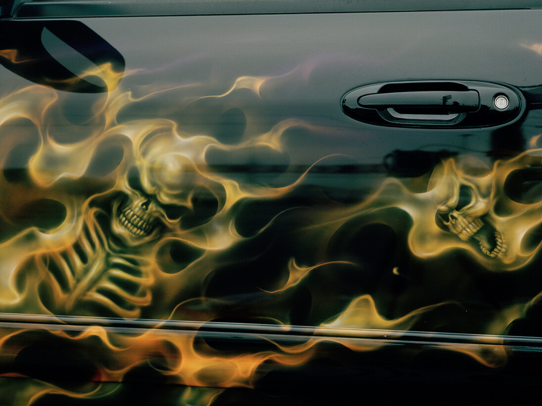 Justine Kurland, Spray Fire Custom, 2013, Inkjet print, 20 by 25 in. 50.8 by 63.5 cm, Edition of 6. Courtesy of the artist and Mitchell-Innes & Nash, NY.