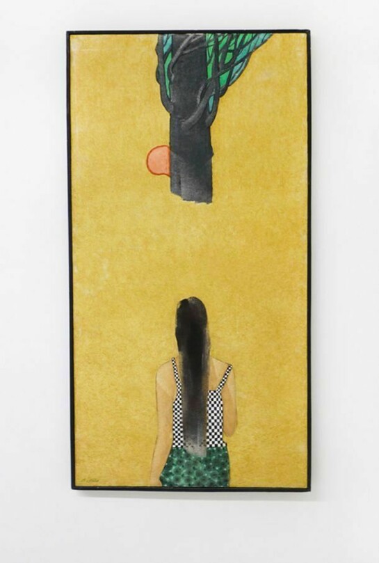 Rezvan Sadeghzadeh, Untitled, 2008, oil on canvas, 47 x 23.5 inches, courtesy of the artist and Ethan Cohen New York