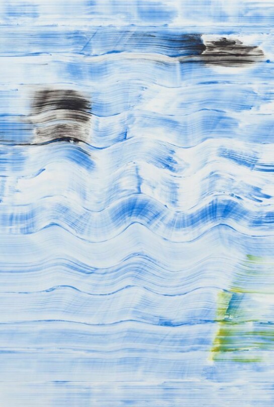 Bernard Frize, Palter, 2012, acrylic and resin on canvas, 86 5/8 x 70 7/8 in. (220 x 180 cm)