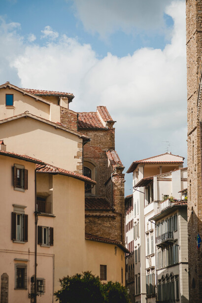 La libreria teatro Odeon si trova nel cuore della città di Firenze, Italia