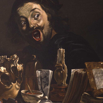 Pieter van Laer, Self-portrait with magic scene (detail), circa 1635 – 1637. Courtesy of Norton Museum of Art