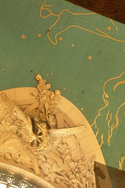 Images courtesy of Grand Central Terminal, stylized imagery on the ceiling of Grand Central Terminal, New York, USA