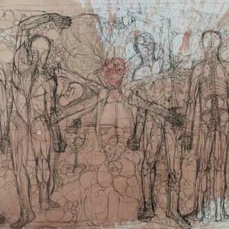 Hermann Nitsch, The last supper. Courtesy of the Nitsch Foundation