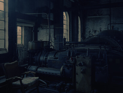 Harry Cory Wright, Middle Level Engine Room, 2015, C print, 33 x 39 in / 83 x 100 cm, edition of 3, 58 x 71in / 148 x 180 cm, edition of 3, courtesy of Eleven, London 

