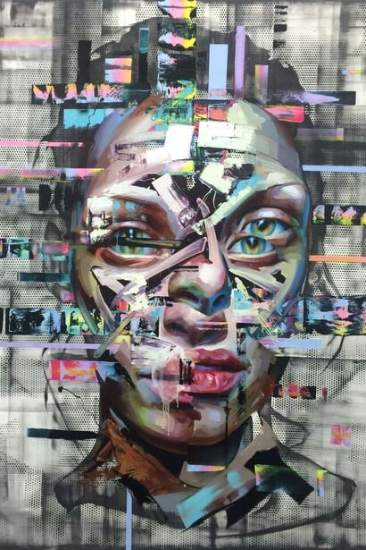 Justin Bower, “Cleanliness,” Oil on canvas 7 x 6’ 2015