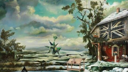 Ged Quinn, Air Rectified. A Digression of Earth, 2013, oil on linen, 200 x 277 cm. Private Collection. Courtesy of the artist and Stephen Friedman Gallery, London. © the artist