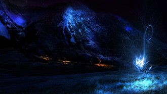 Representación de un fuego fatuo