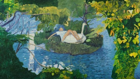 Makiko Kudo, Floating Island, 2012, Oil on canvas, 227 x 364.6 cm, © Makiko Kudo, 2012
Image courtesy of the Saatchi Gallery, London