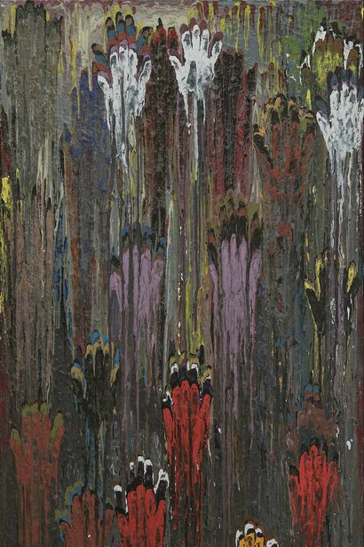 William T. Williams (b.1942), Crossroads, 1984, acrylic on canvas, 75 1/4" x 44 1/4" / 191.1 x 112.4 cm, signed and dated © William T. Williams; Courtesy of Michael Rosenfeld Gallery LLC, New York, NY
 