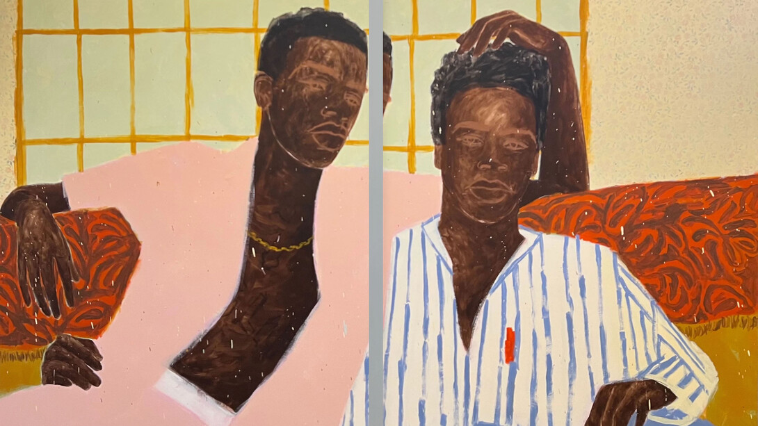 Ian Micheal, Where we from (detail). Courtesy of Maybaum Gallery