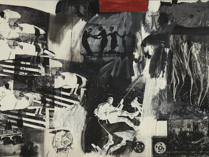 Robert Rauschenberg, Express (detail), 1963. Courtesy of Museo Nacional Thyssen-Bornemisza 
