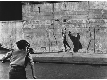 Roger Mayne, Footballer and Shadow, 1956 © Roger Mayne, Courtesy of The Estate of Roger Mayne/ Bernard Quaritch