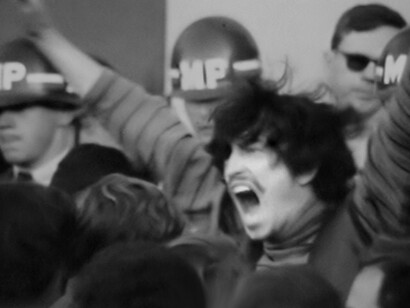 Chris Marker, March 7 (Pentagon, 1967), 1967, printed 2007, black and white photograph mounted on aluminum, 10 3/8 x 13 7/8 inches (26.4 x 35.2 cm). Courtesy the Chris Marker Estate and Peter Blum Gallery, New York
 